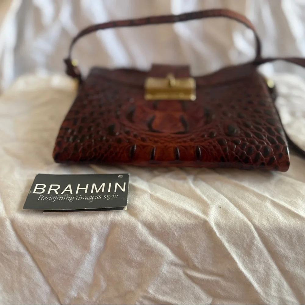 NEW! Brahmin Crossbody Bag in Mojito Pecan Melbourne - Picture 3 of 9